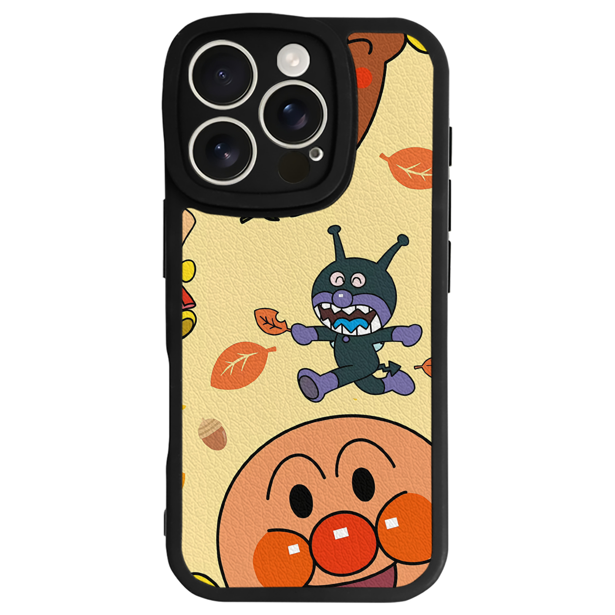 （画像用） アンパンマン Anpanman 【iPhone 16シリーズ対応】シリコンスマホケース（レザー調） 材質：シリコン